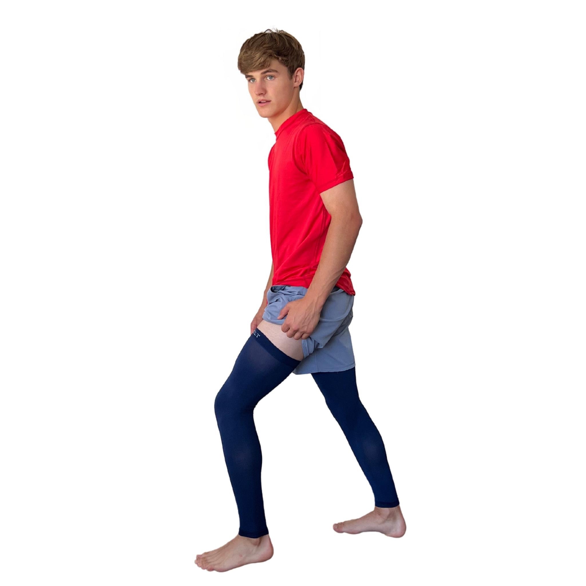 Compression Xtra Long Leg Sleeves (2-Pack) - Navy- thumb 4