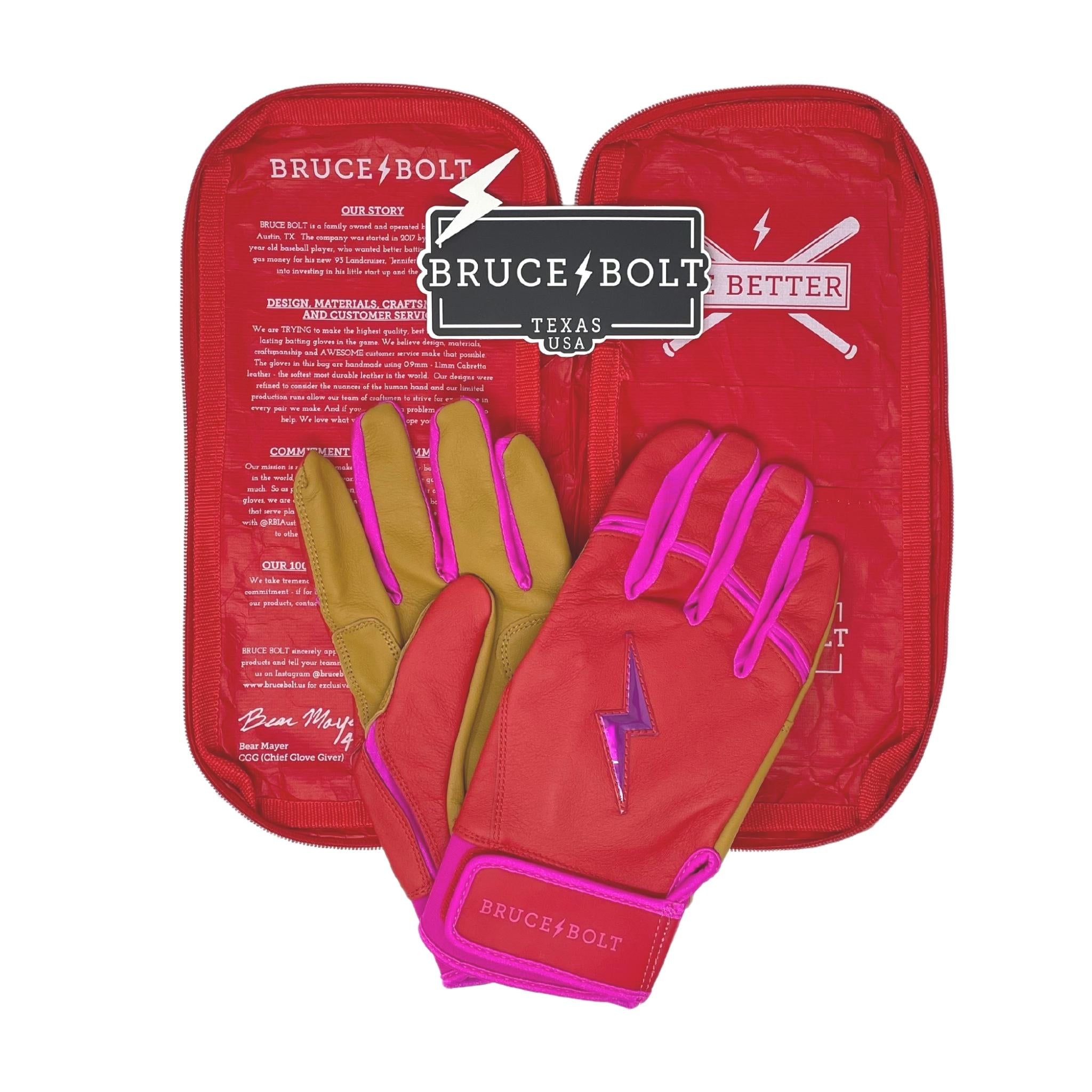Harrison Bader Signature Series Short Cuff Batting Gloves - Pink- thumb 7