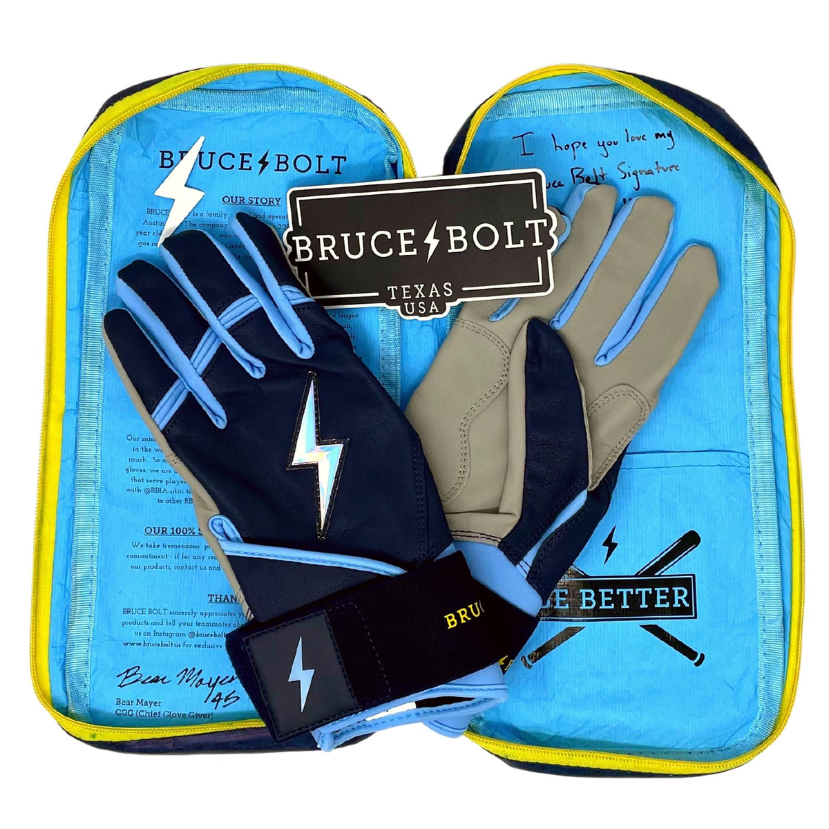 Behind Bear Mayer's creation of Bruce Bolt batting gloves