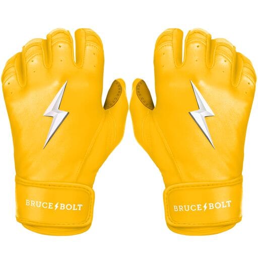 Yellow Batting Gloves Baseball Batting Gloves Men BRUCE BOLT