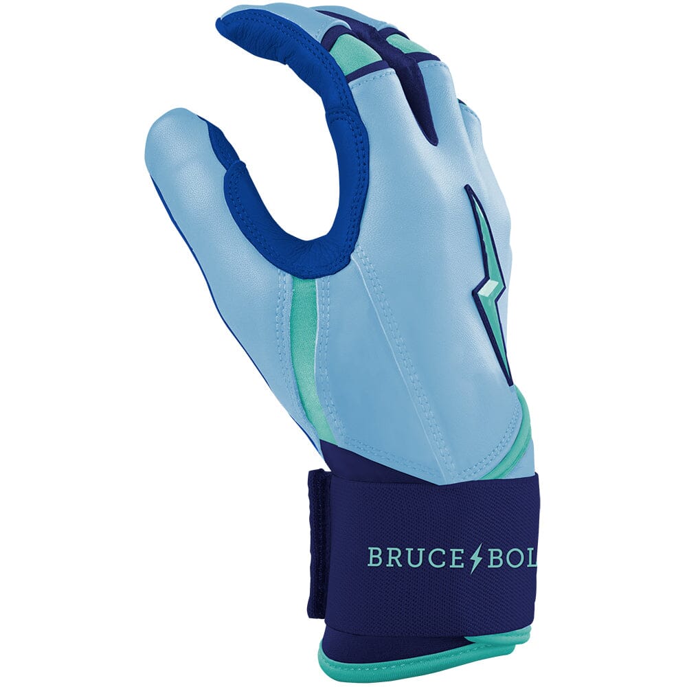 Bear Series Long Cuff Batting Gloves - Tidal Blue- thumb 5