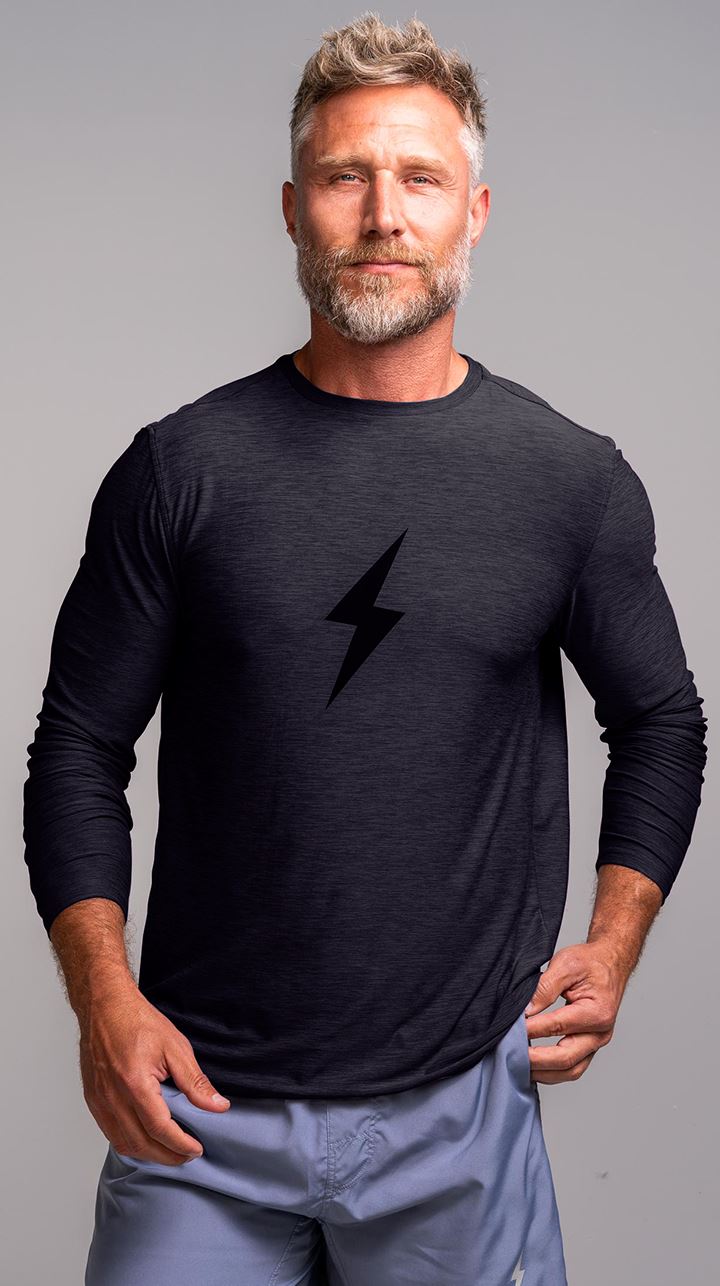 "BOLT" SuperSoft Long Sleeve | Charcoal- quickbuy