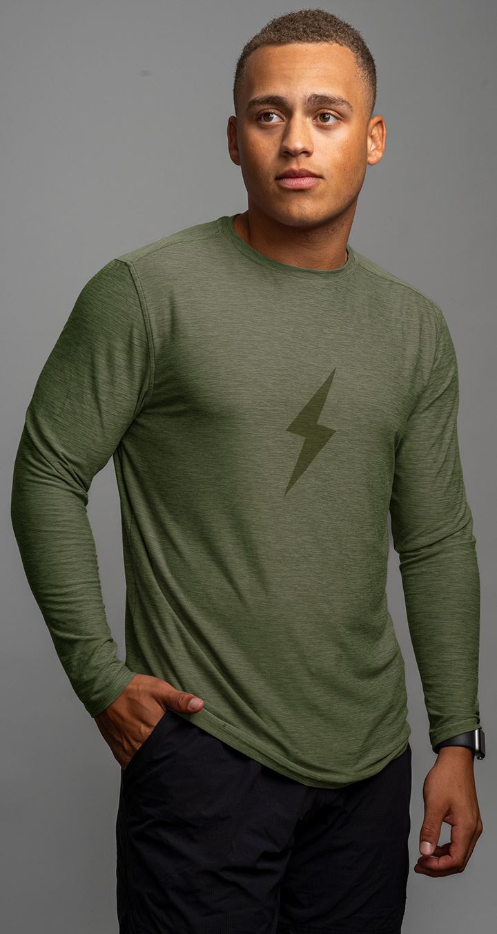 "BOLT" SuperSoft Long Sleeve | Olive- quickbuy