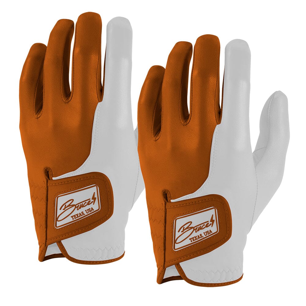 Bear Series Golf Gloves (On Left, 2-Pack) - Austin Orange- quickbuy