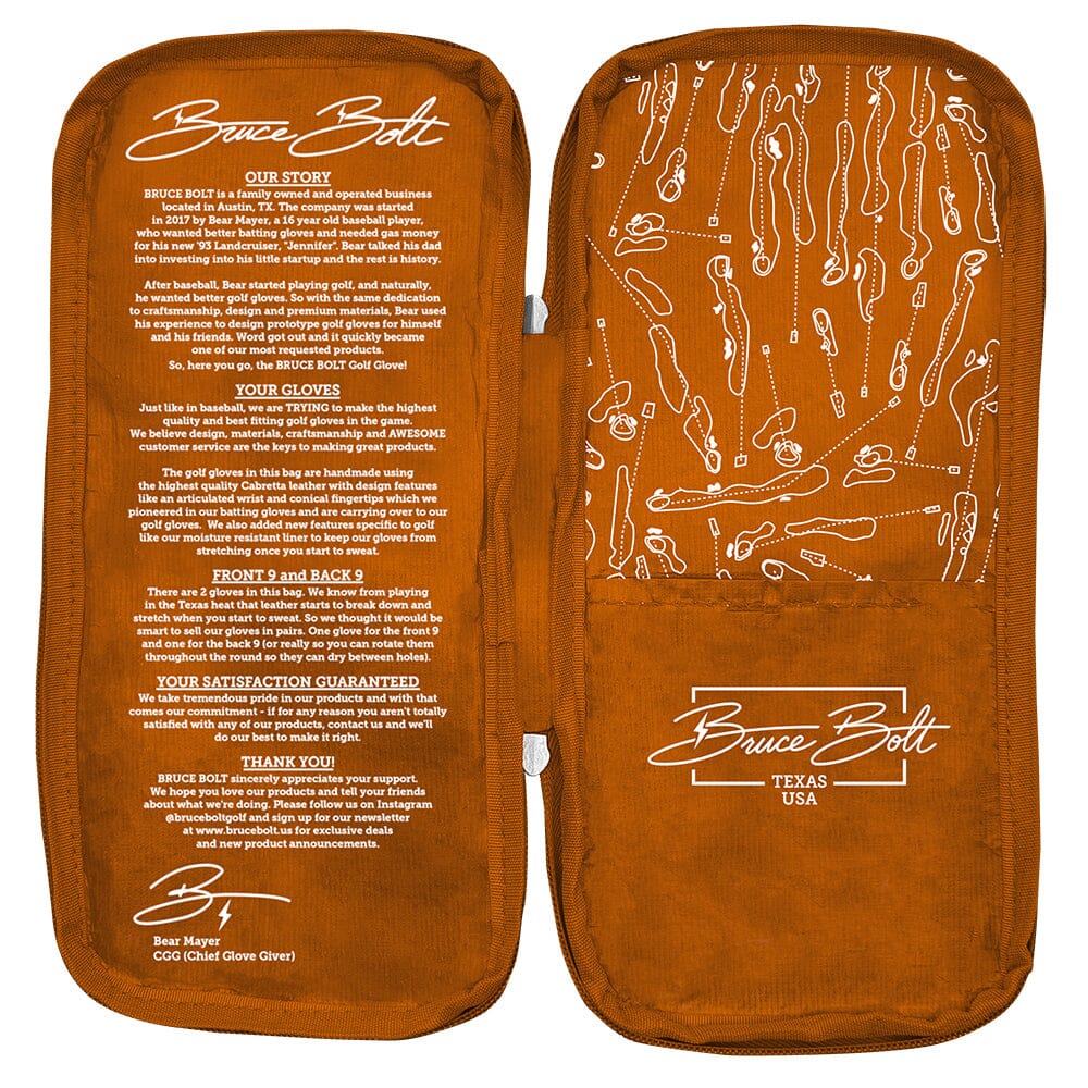 Bear Series Golf Gloves (On Right, 2-Pack) - Austin Orange- thumb 8