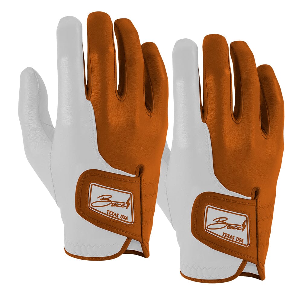 Bear Series Golf Gloves (On Right, 2-Pack) - Austin Orange- quickbuy