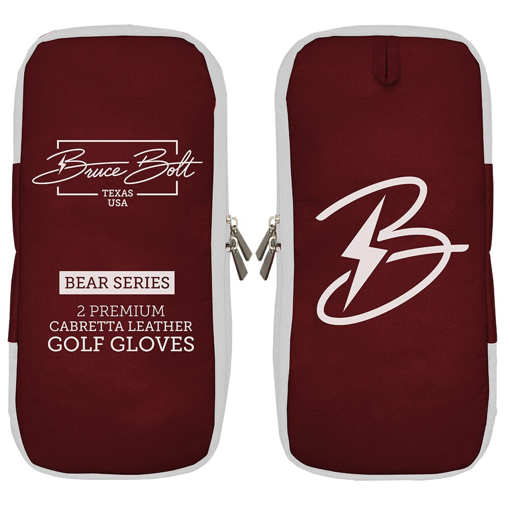 Bear Series Golf Gloves (On Left, 2-Pack) - College Station Maroon- thumb 7
