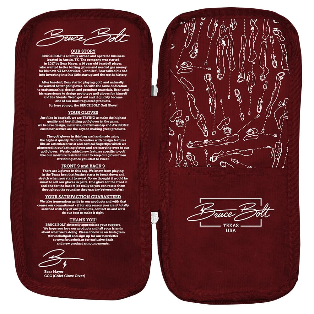 Bear Series Golf Gloves (On Right, 2-Pack) - College Station Maroon- thumb 8