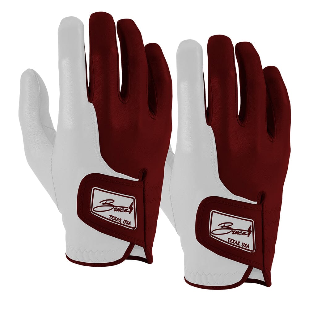 Bear Series Golf Gloves (On Right, 2-Pack) - College Station Maroon- quickbuy
