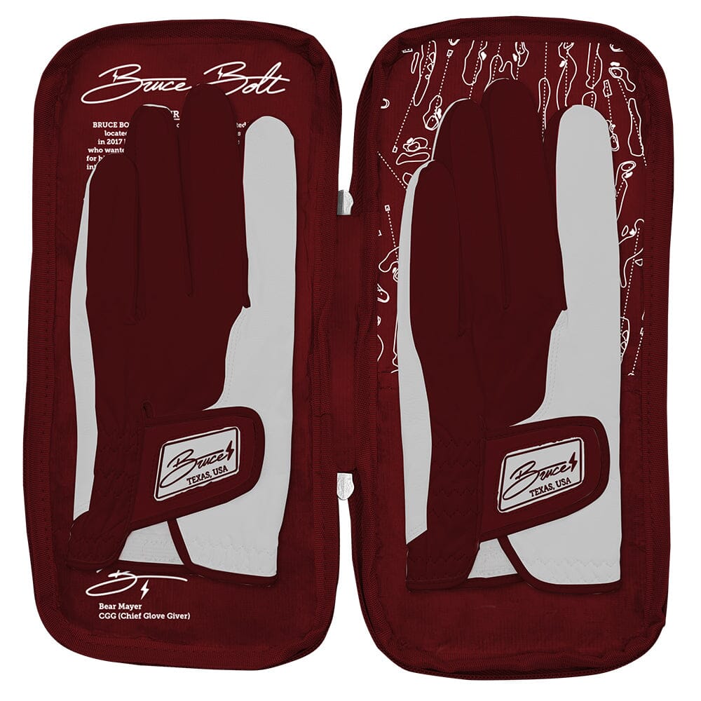 Bear Series Golf Gloves (On Right, 2-Pack) - College Station Maroon- thumb 6