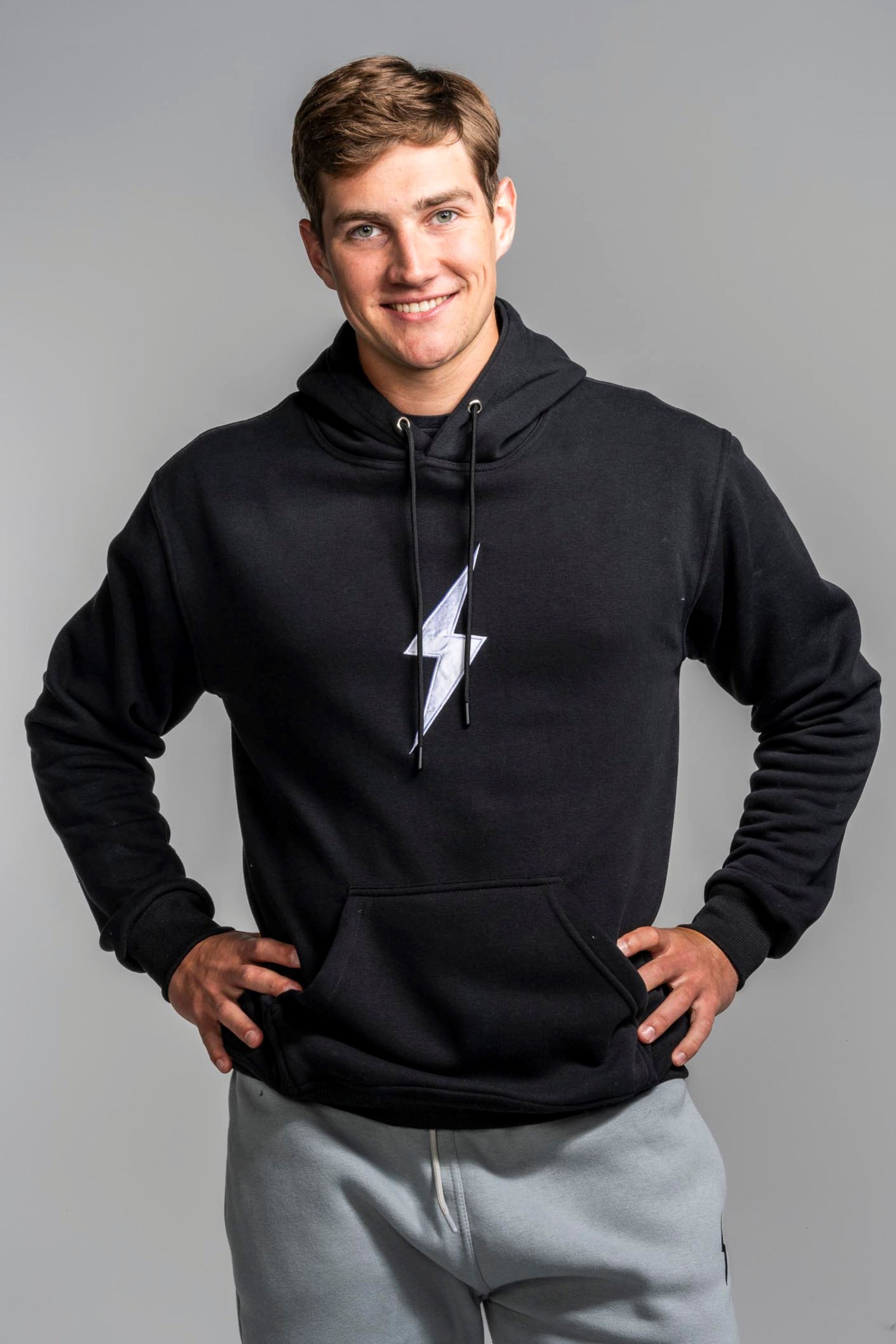 BRUCE BOLT "BOLT" Hoodie - BLACK- thumb 3
