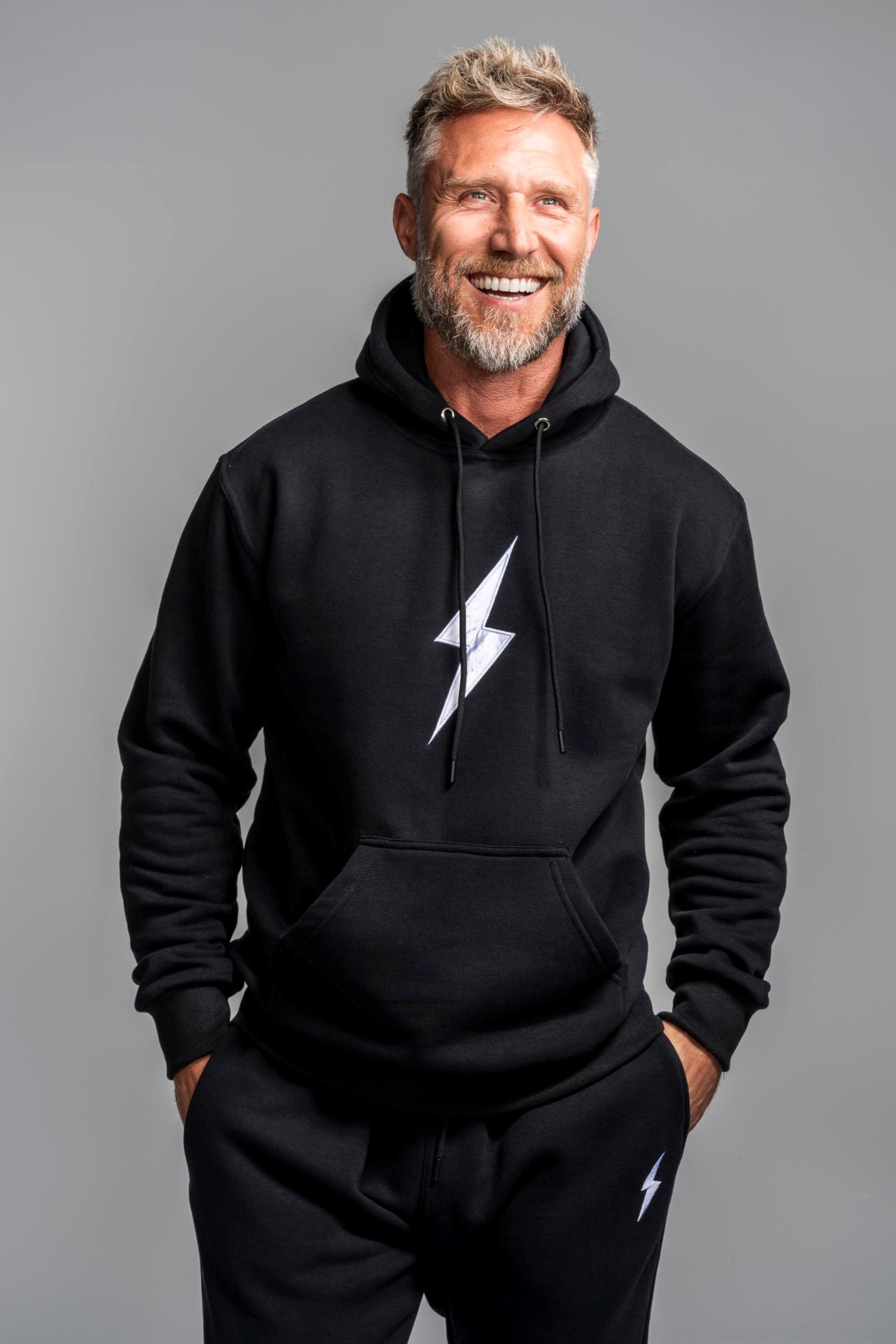 BRUCE BOLT "BOLT" Hoodie - BLACK- thumb 1