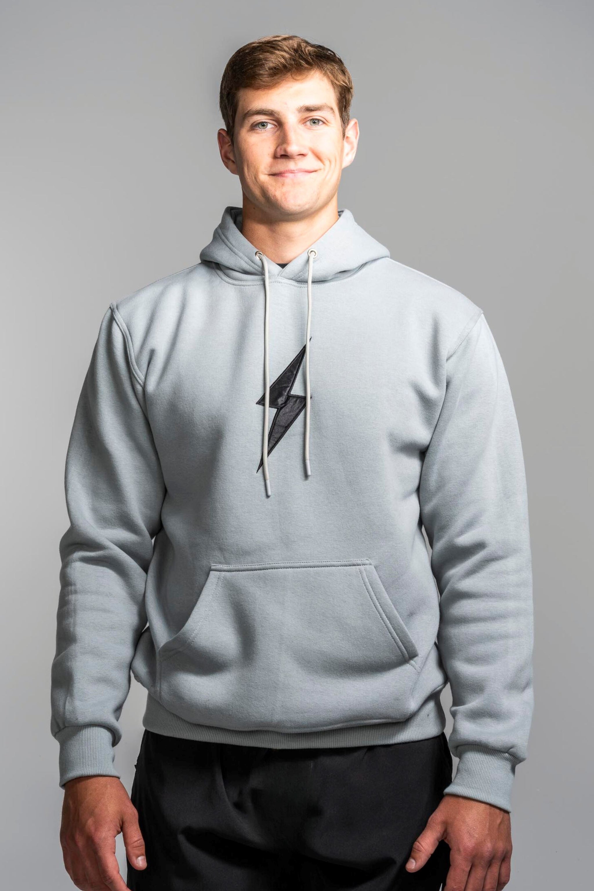 BRUCE BOLT "BOLT" Hoodie - GREY- thumb 1
