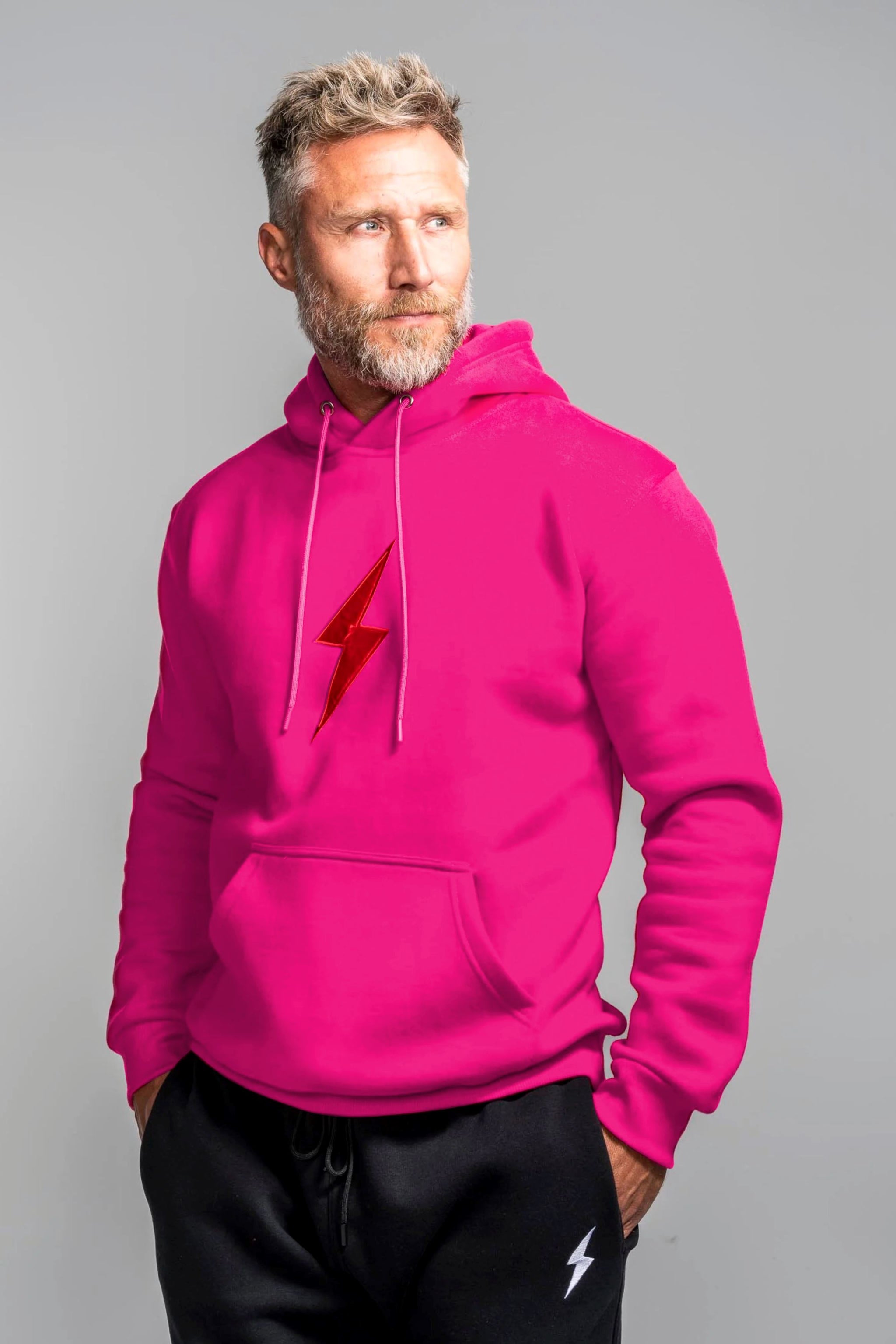 BRUCE BOLT "BOLT" Hoodie - PINK- thumb 1