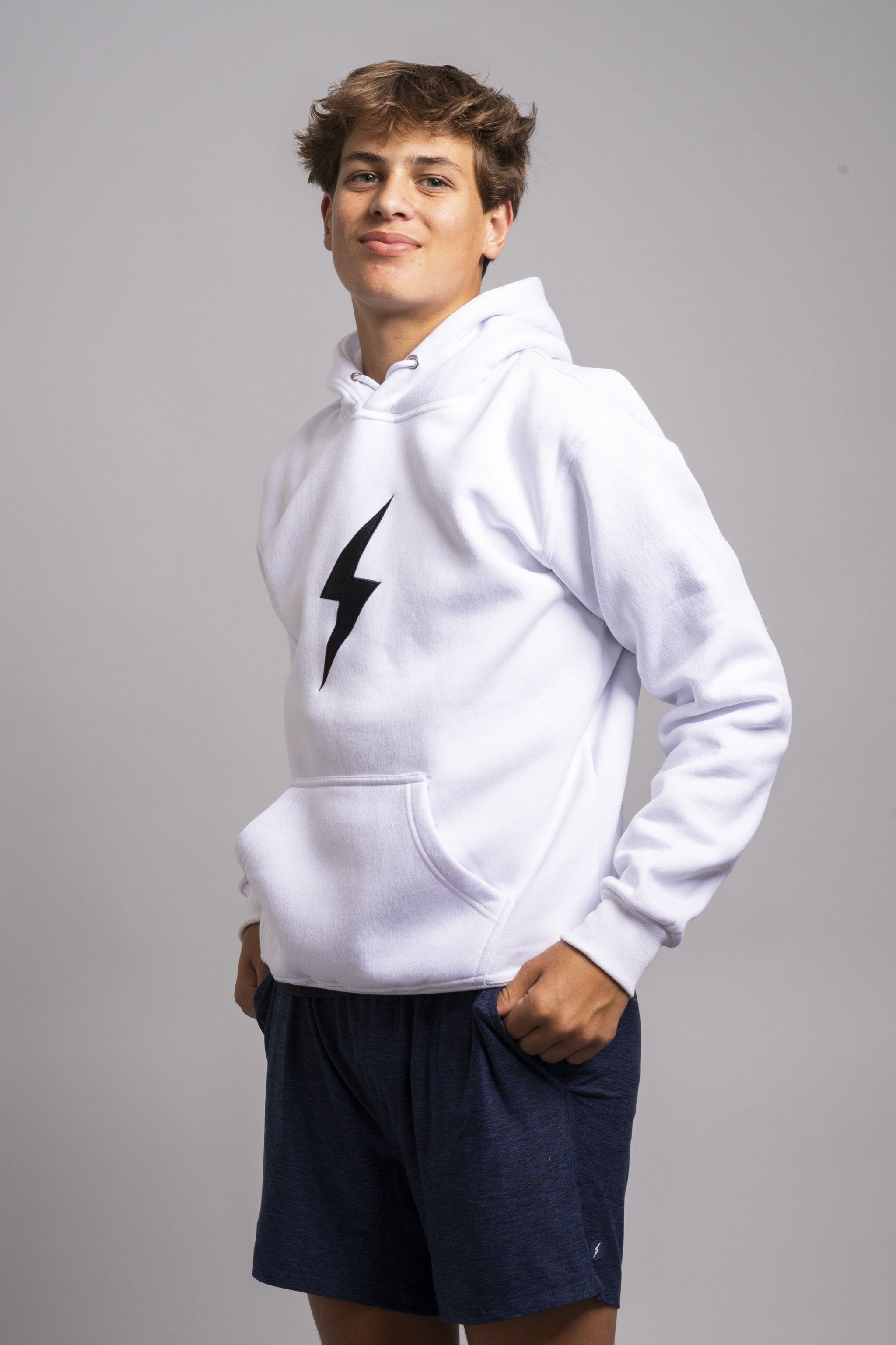 BRUCE BOLT "BOLT" Hoodie - WHITE - 1