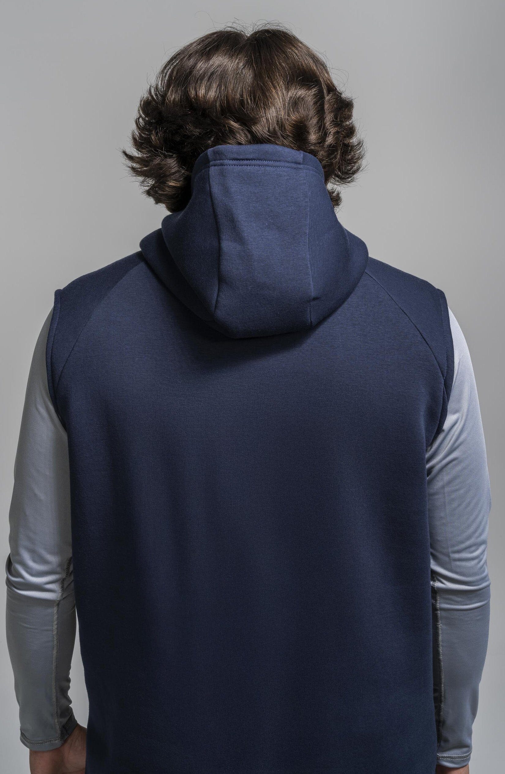 BRUCE BOLT "BOLT" Sleeveless Hoodie - NAVY w/ Navy Bolt- quickbuy