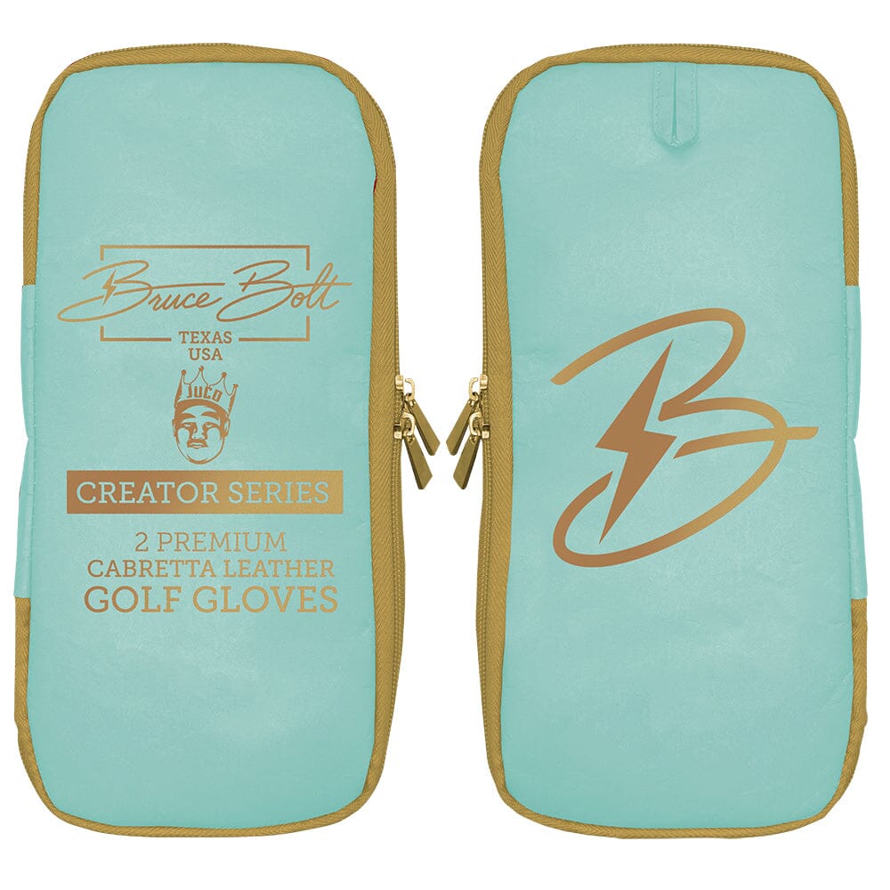 King of JUCO Creator Series Golf Gloves (On Left, 2-Pack) - Mint/Gold- thumb 7