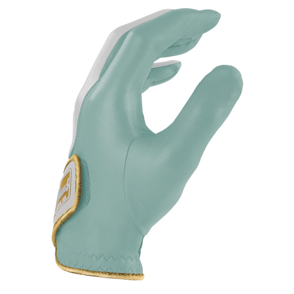 King of JUCO Creator Series Golf Gloves (On Left, 2-Pack) - Mint/Gold- thumb 3