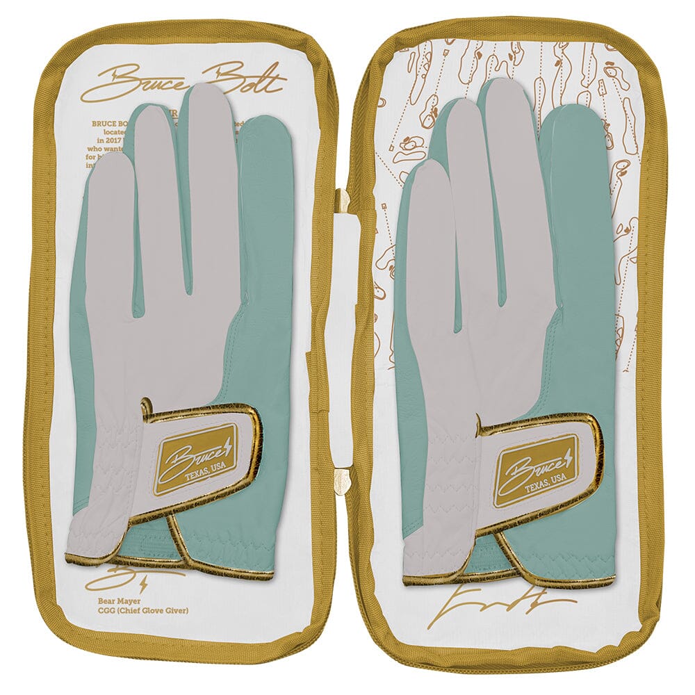 King of JUCO Creator Series Golf Gloves (On Left, 2-Pack) - Mint/Gold- thumb 6