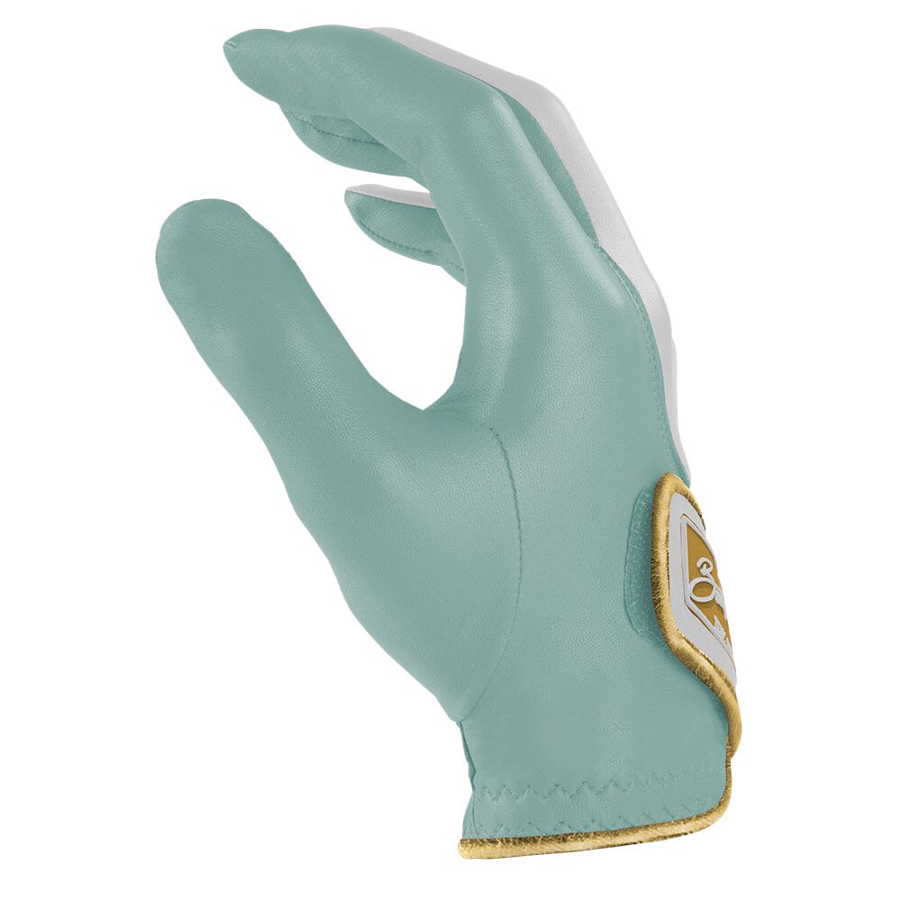 King of JUCO Creator Series Golf Gloves (On Right, 2-Pack) - Mint/Gold- thumb 4