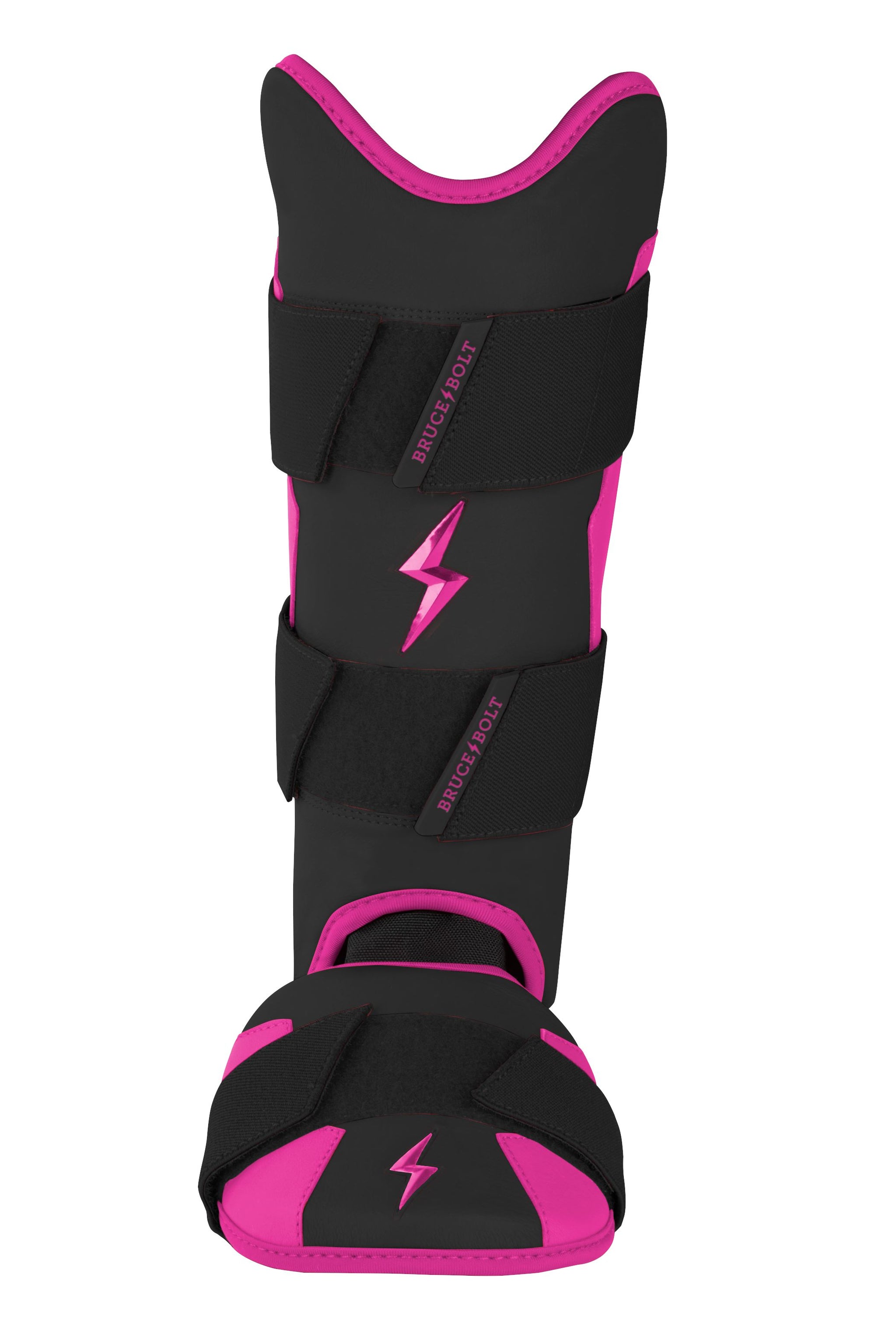 BRUCE BOLT Creator Series Leg Guard - BLACK W/ HOT PINK- quickbuy