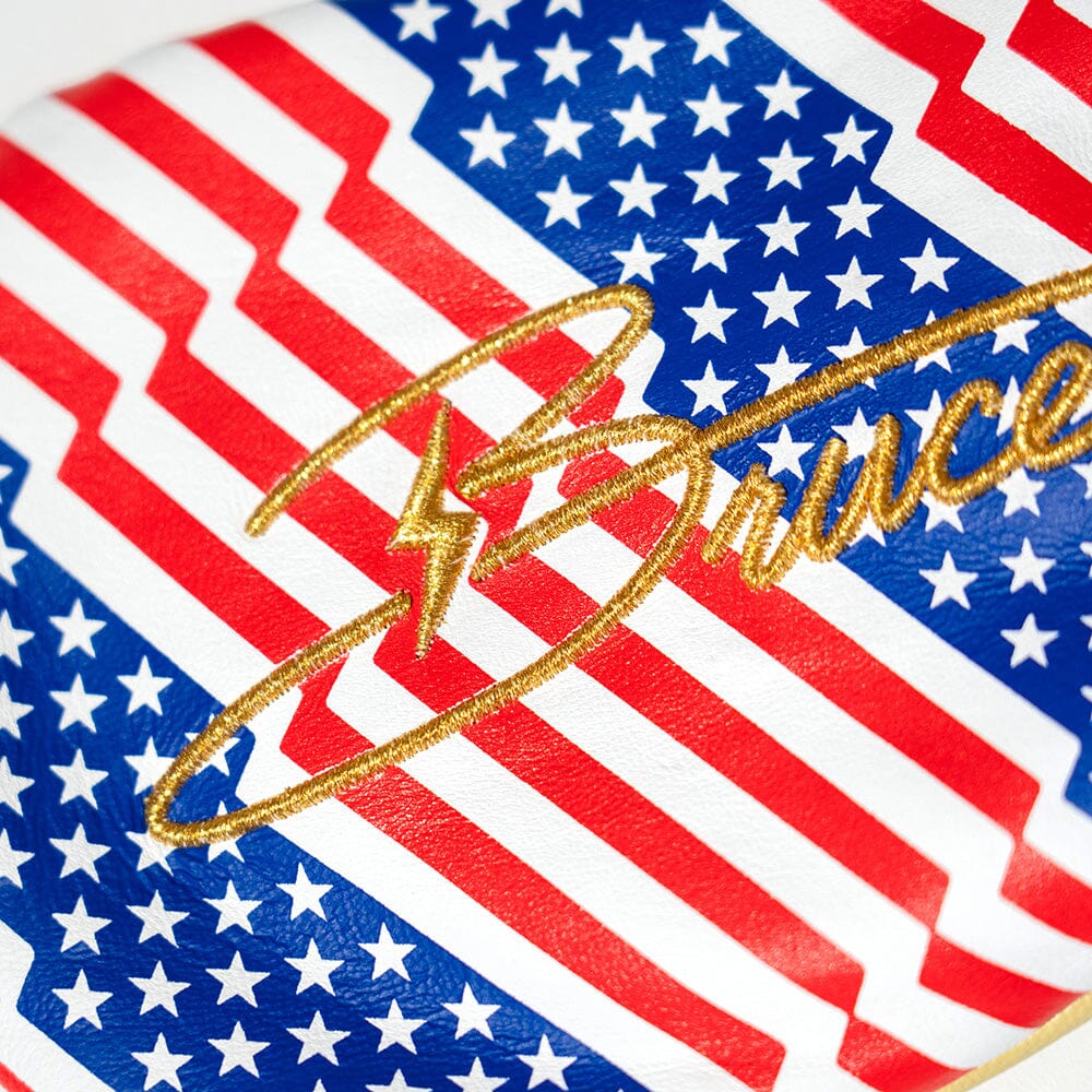 "BRUCE BOLT" Leather Driver Headcover - All American- thumb 4