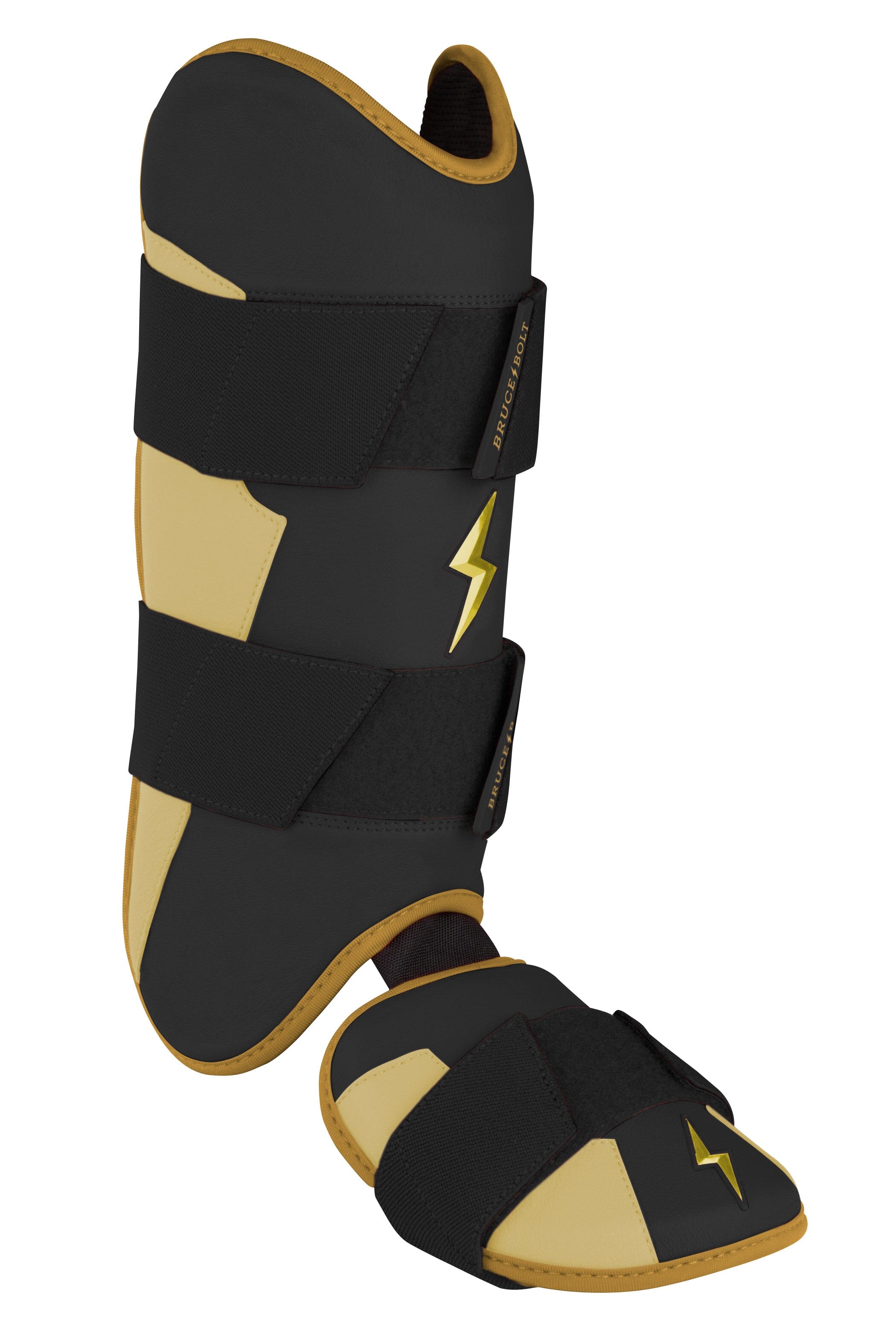 BRUCE BOLT Gold Series Leg Guard - GOLD BLACK