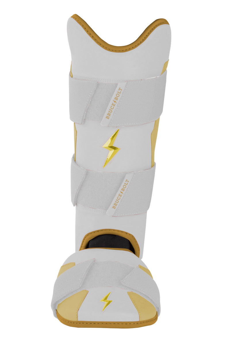 Gold Series Leg Guard - White/Gold – BRUCE BOLT