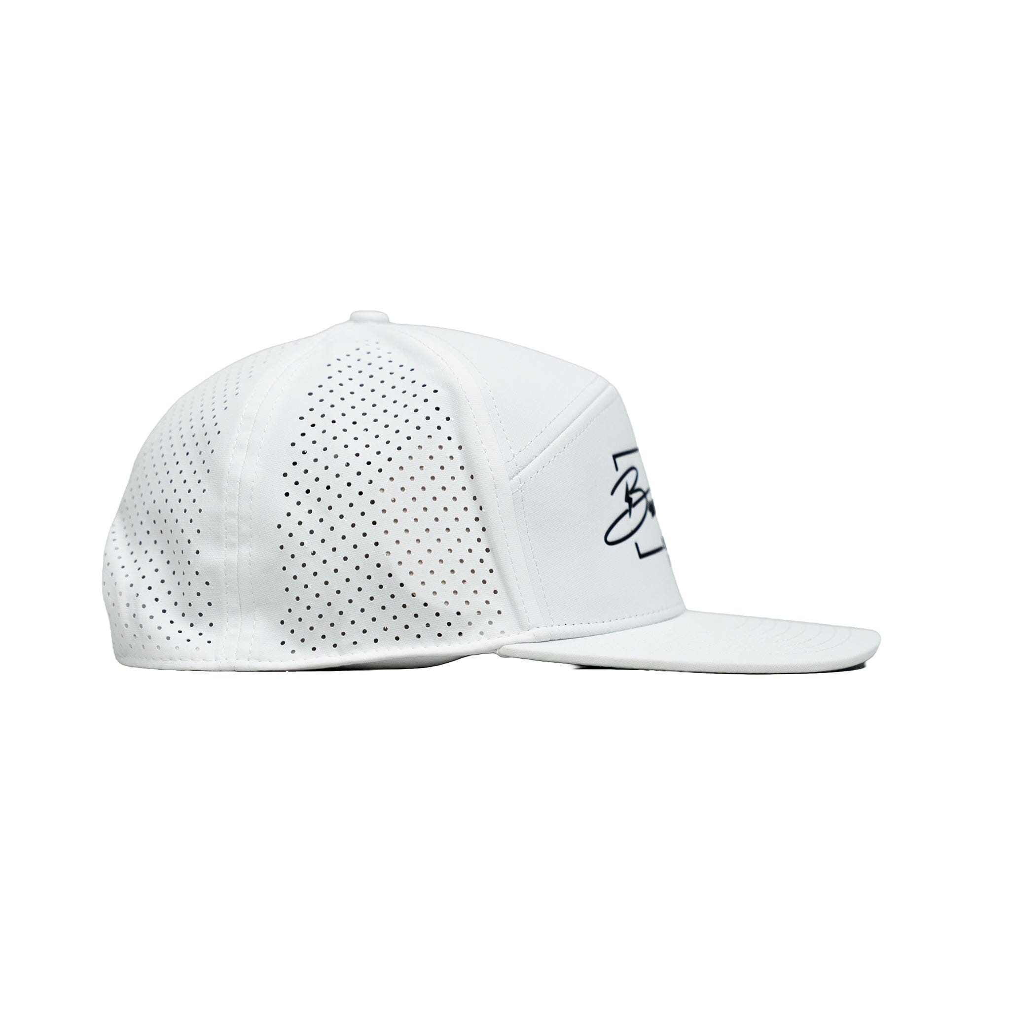 "BRUCE BOLT" Golf Performance Snapback Hat - White- thumb 4