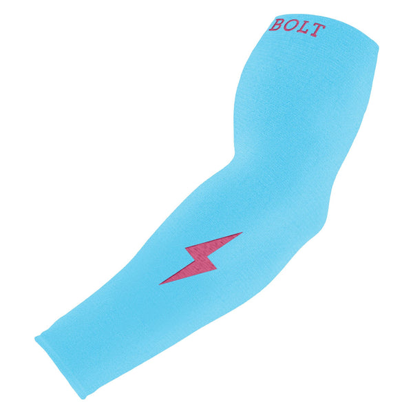 BRUCE BOLT Premium Arm Sleeve S/M ホワイト White Arm Sleeve for Baseball, Football, & Basketball