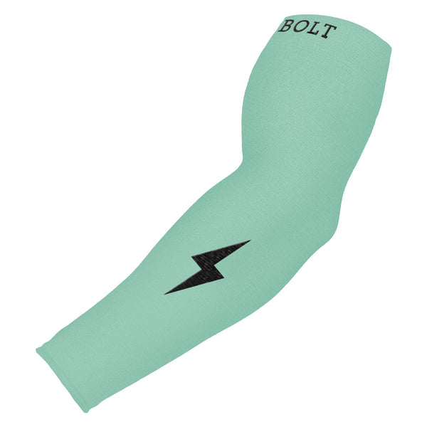 BRUCE BOLT Premium Arm Sleeve S/M ホワイト White Arm Sleeve for Baseball, Football, & Basketball