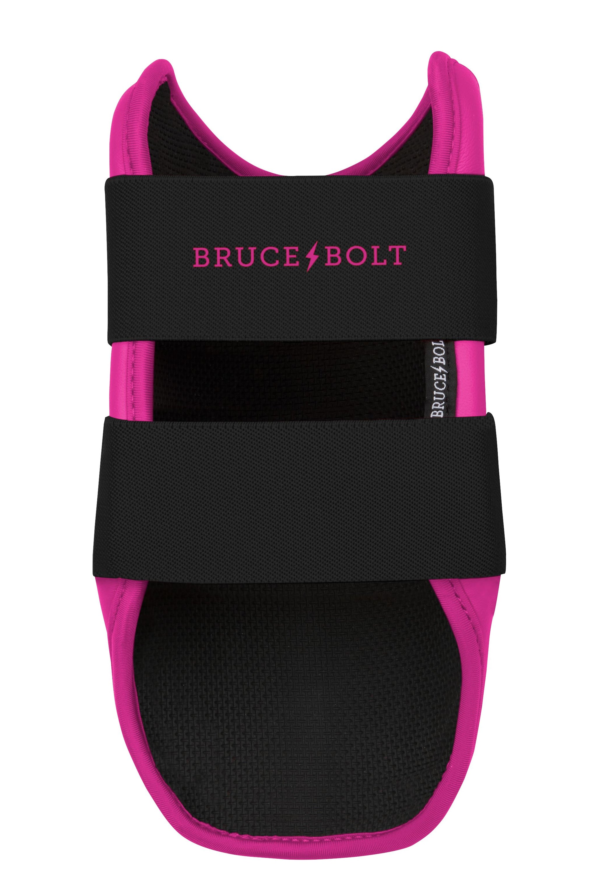 BRUCE BOLT PREMIUM PRO 9" Elbow Guard - BLACK W/ HOT PINK- quickbuy