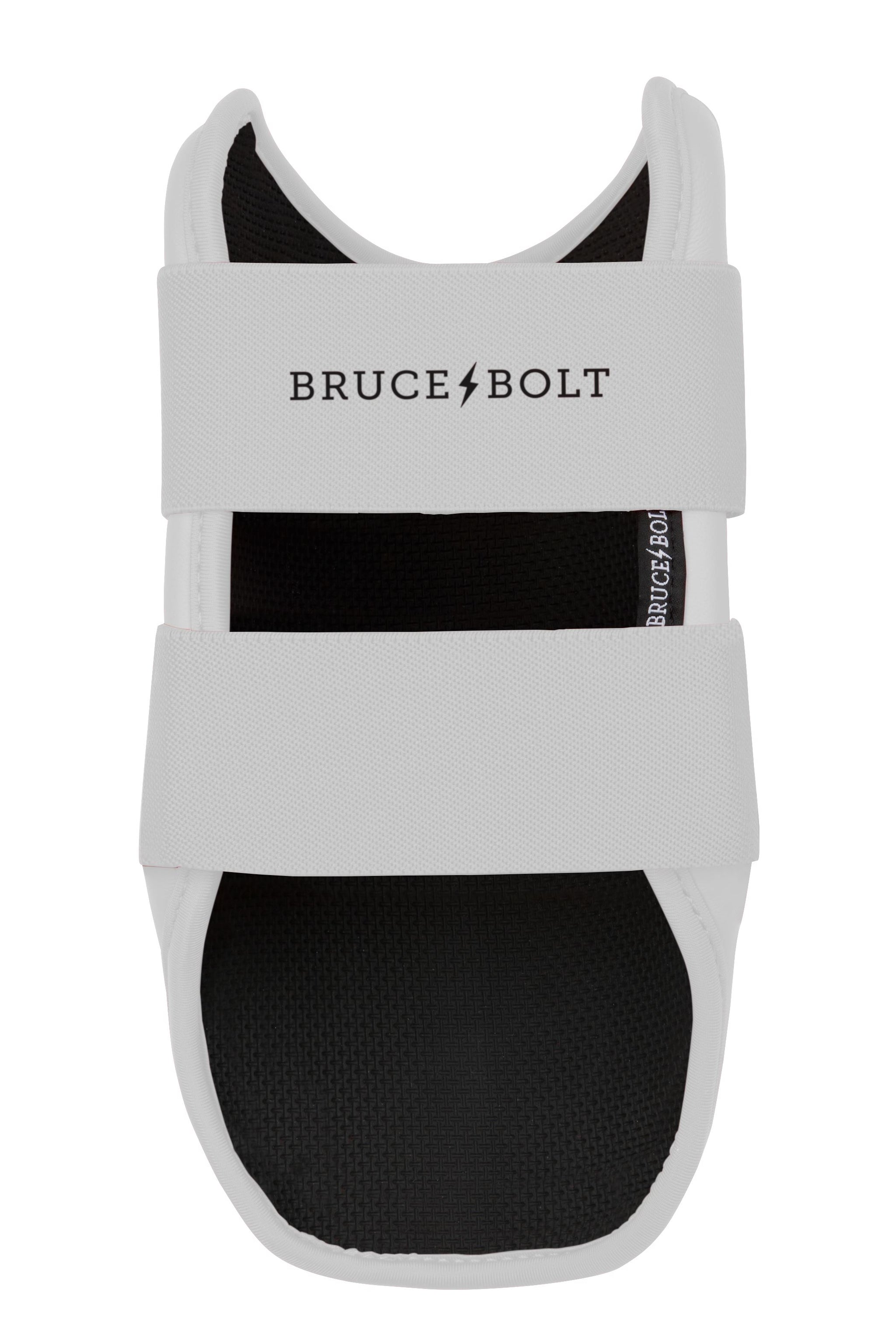BRUCE BOLT PREMIUM PRO 9" Elbow Guard - CHROME WHITE- quickbuy
