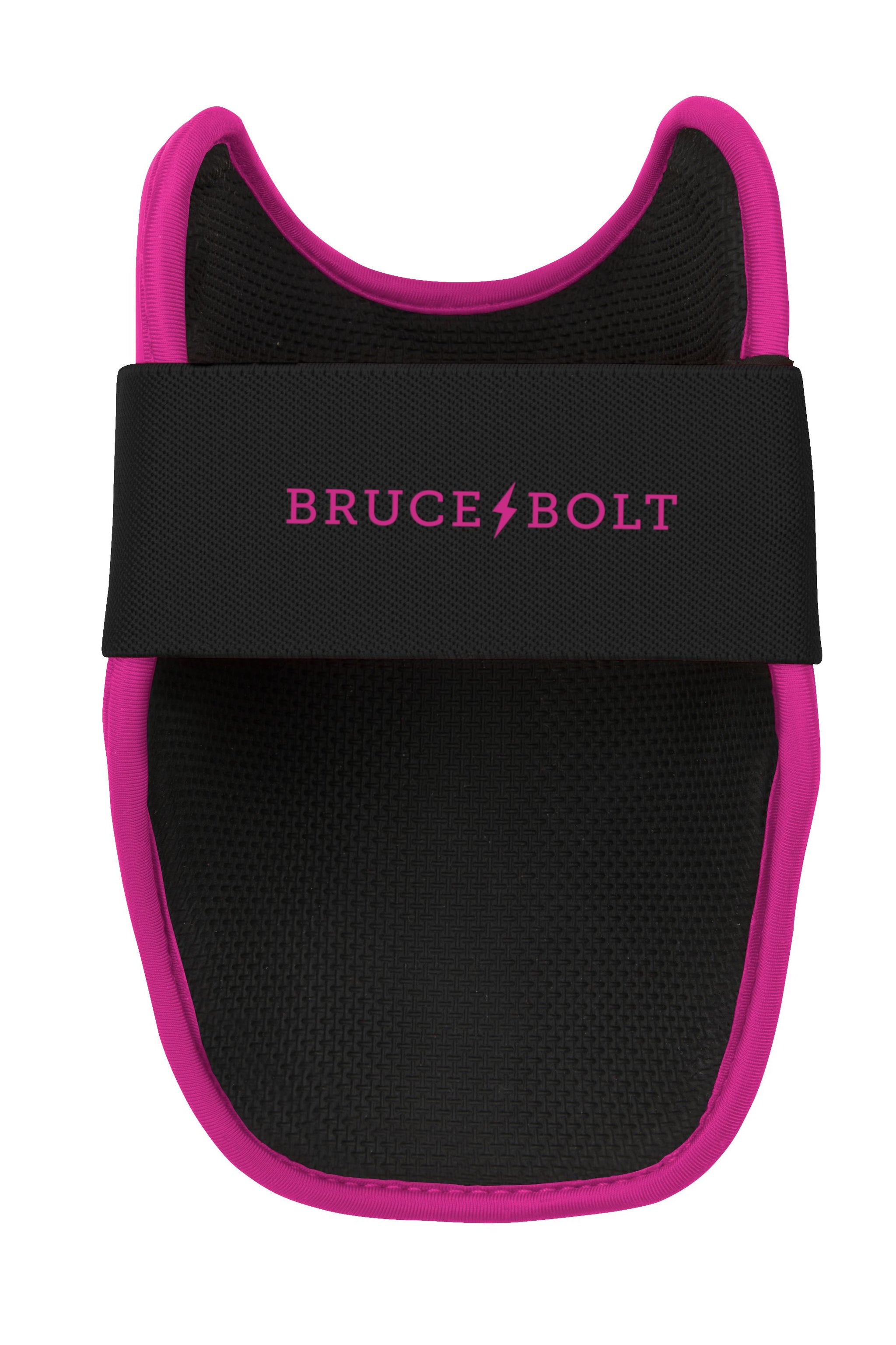 BRUCE BOLT PREMIUM PRO Elbow Guard - BLACK W/ HOT PINK- quickbuy