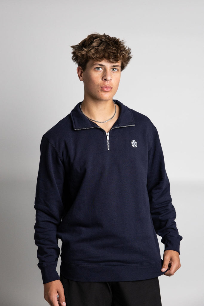 BOLT Crest Quarter-Zip | NAVY- quickbuy