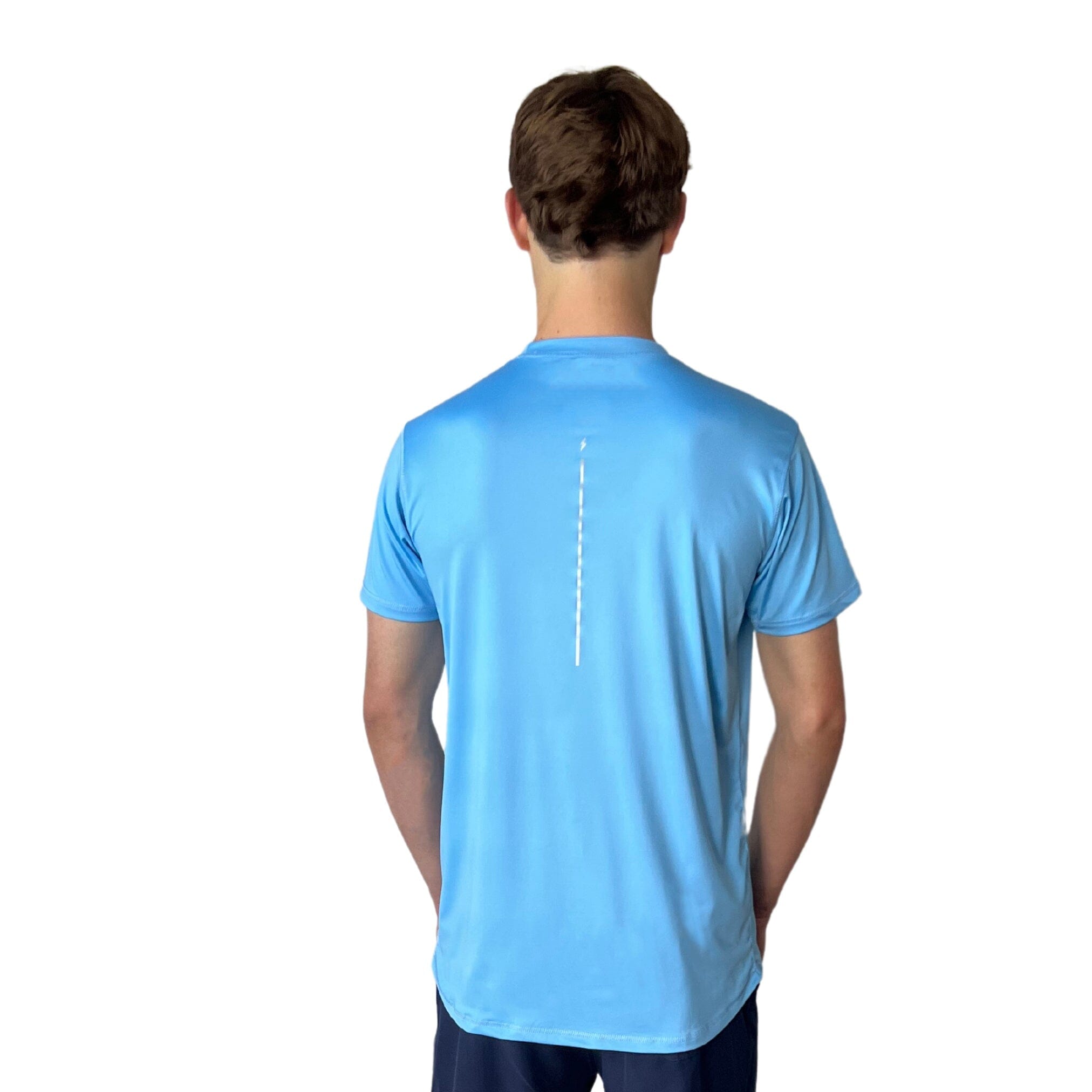 BRUCE BOLT Short Sleeve Performance T-Shirt with Reflective Bolt - BABY BLUE- thumb 5