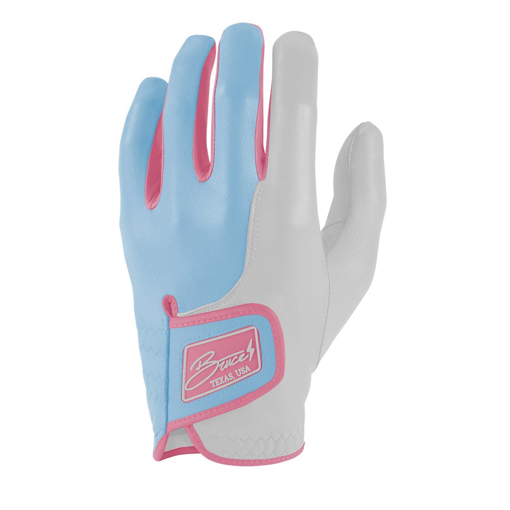 Bryan Bros Creator Series Golf Gloves (On Left, 2-Pack) - Baby Blue/Pink- quickbuy
