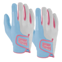 Bryan Bros Creator Series Golf Gloves (On Right, 2-Pack) - Baby Blue/Pink