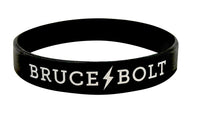 "BRUCE BOLT" Silicone Stretch Bracelet - Black