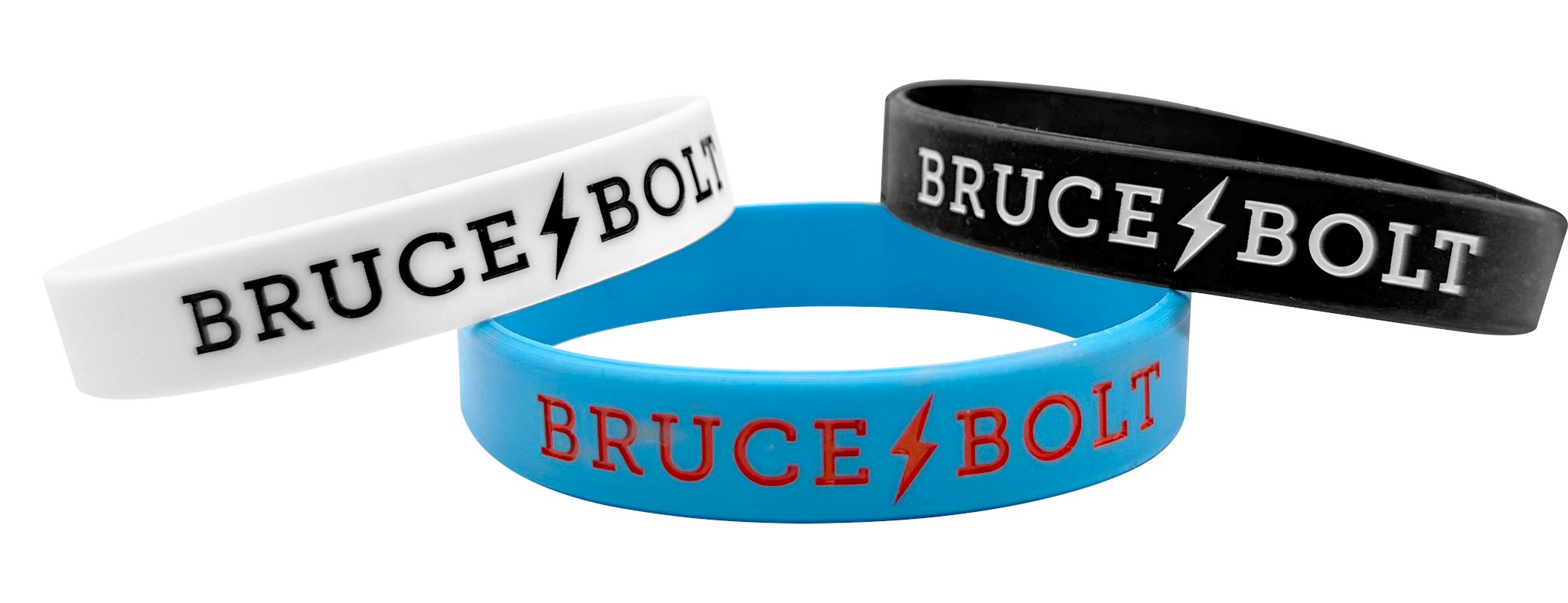 "BRUCE BOLT" Silicone Bracelet | White- quickbuy