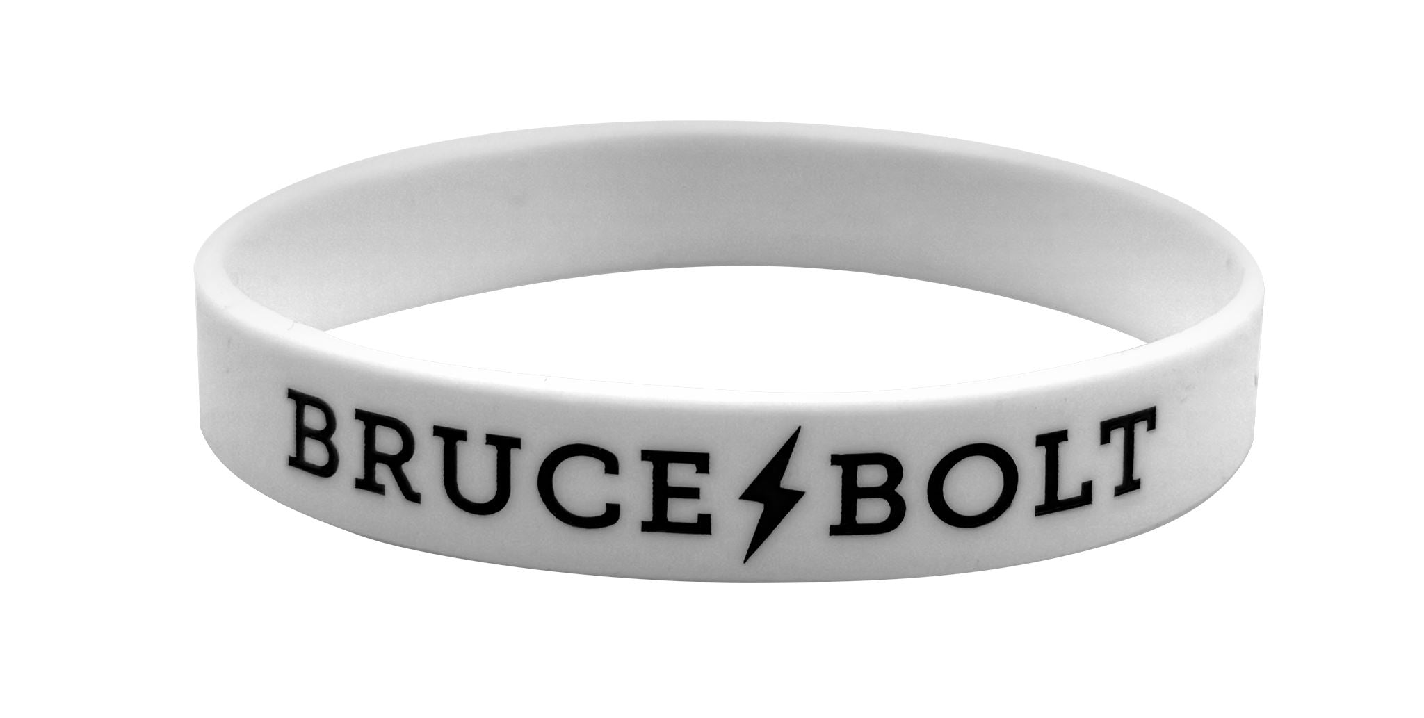 "BRUCE BOLT" Silicone Bracelet | White- quickbuy