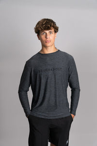 SuperSoft "BRUCE BOLT" Long Sleeve Shirt - Charcoal