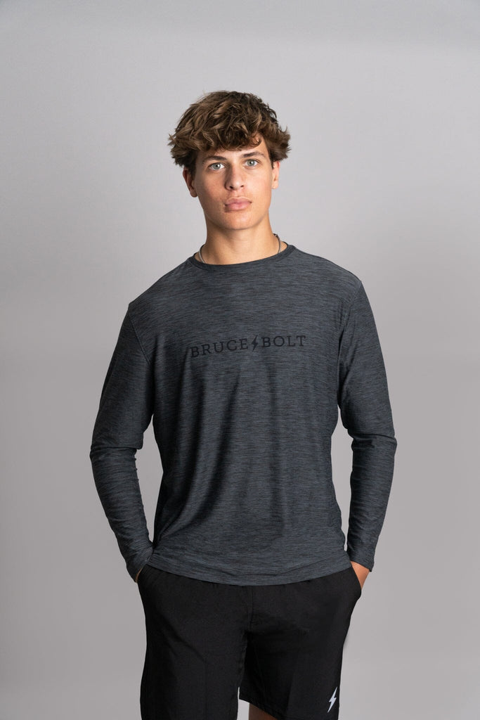 "BRUCE BOLT" SuperSoft Long Sleeve | Charcoal- quickbuy