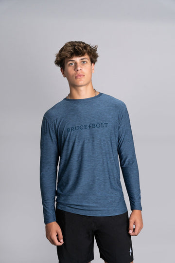 "BRUCE BOLT" SuperSoft Long Sleeve | Navy - 1
