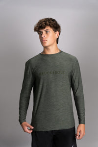 SuperSoft "BRUCE BOLT" Long Sleeve Shirt - Olive Green
