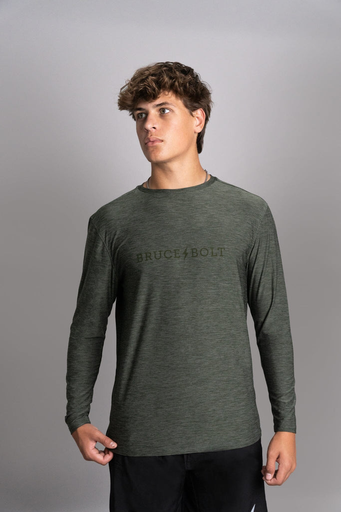 "BRUCE BOLT" SuperSoft Long Sleeve | Olive- quickbuy
