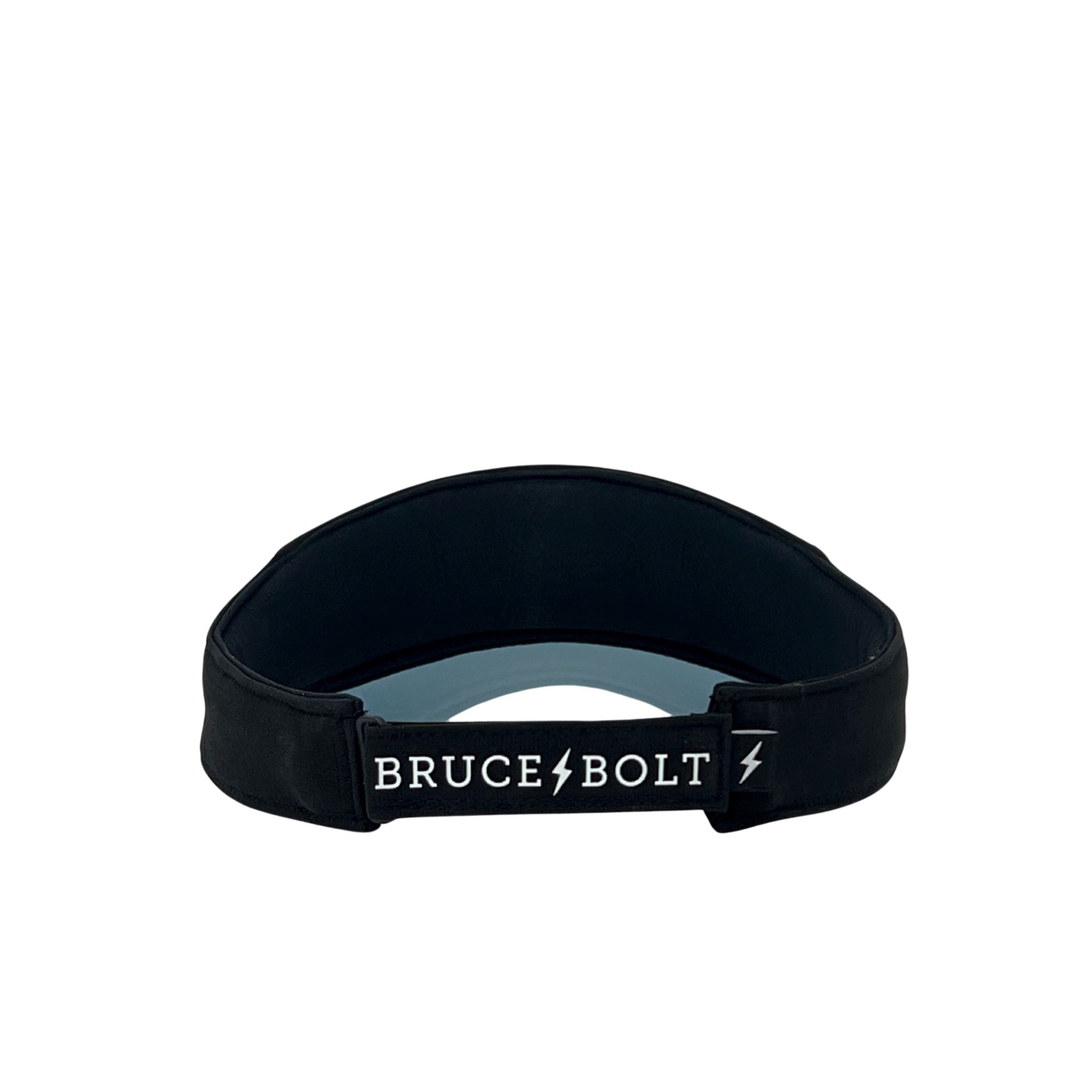 BRUCE BOLT Visor with Velcro Adjustment - BLACK w/ BLACK BOLT- thumb 3
