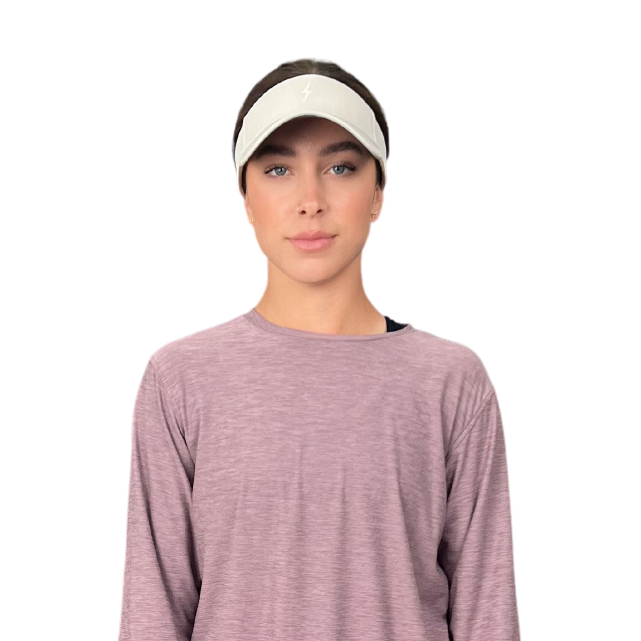 BRUCE BOLT Visor with Velcro Adjustment - GREY w/ WHITE BOLT- thumb 5