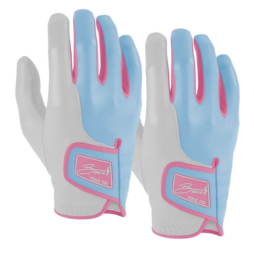 Bryan Bros Creator Series Golf Gloves (On Right, 2-Pack) - Baby Blue/Pink- quickbuy