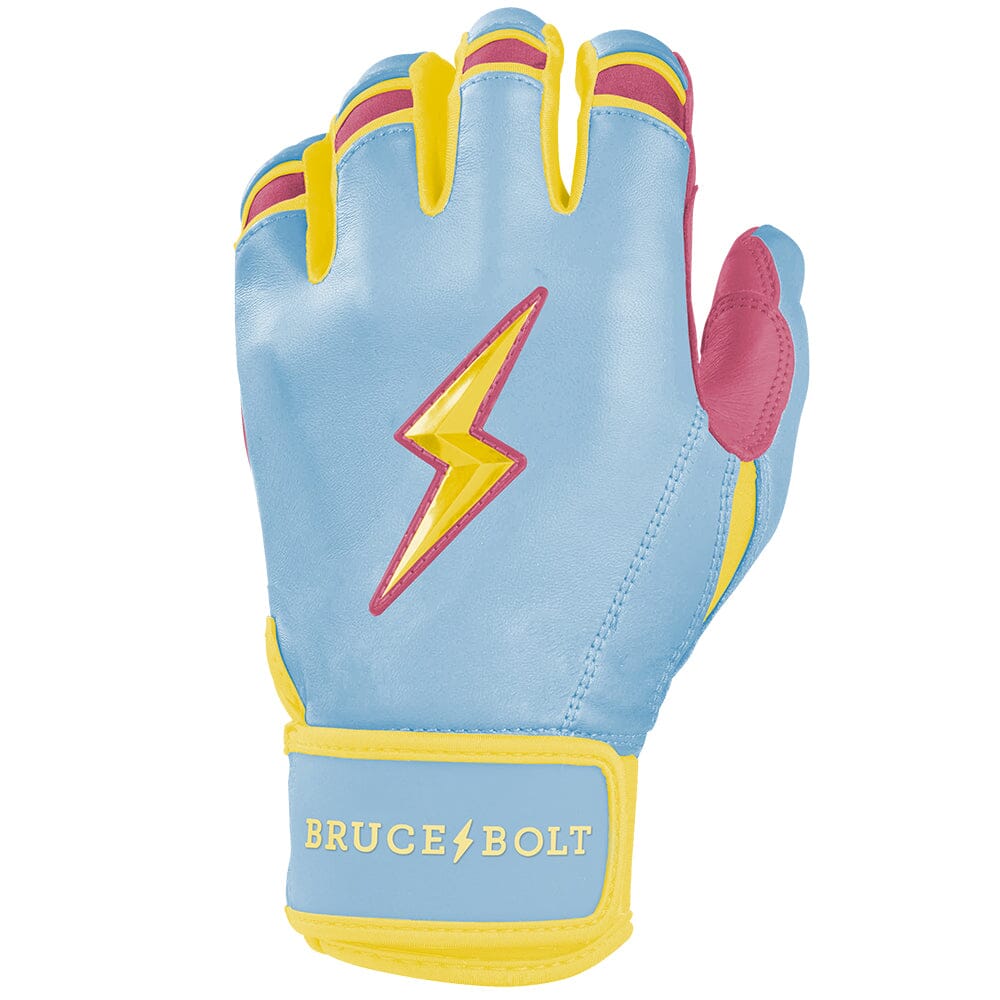 Coach RAC Creator Series Short Cuff Batting Gloves - Baby Blue/Yellow- thumb 3
